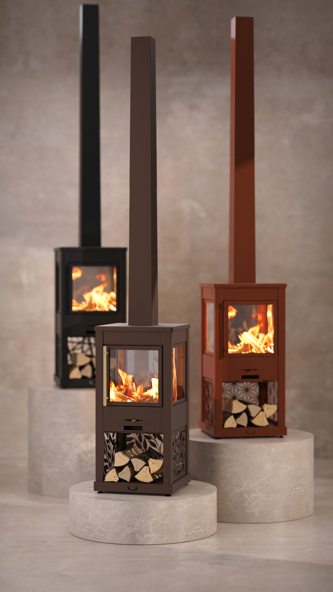 Brown & Bronze Hive Outdoor Stove