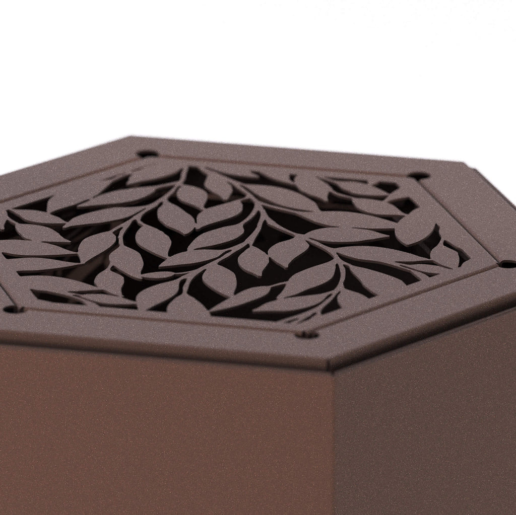 Brown Hex Smokeless Fire Pit