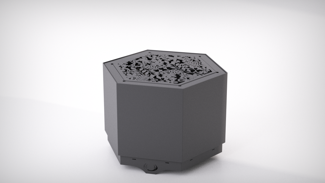 Grey Hex Smokeless Fire Pit