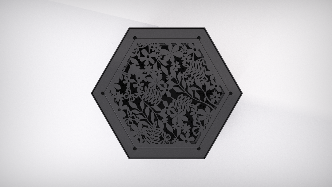 Grey Hex Smokeless Fire Pit