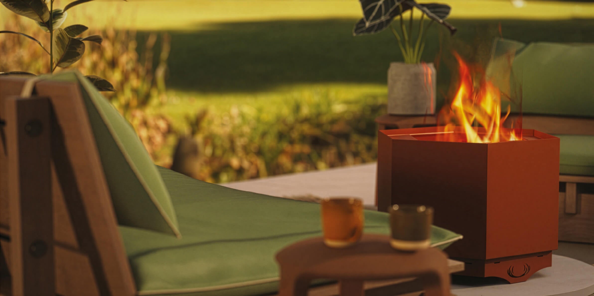 Rust Hex Smokeless Fire Pit