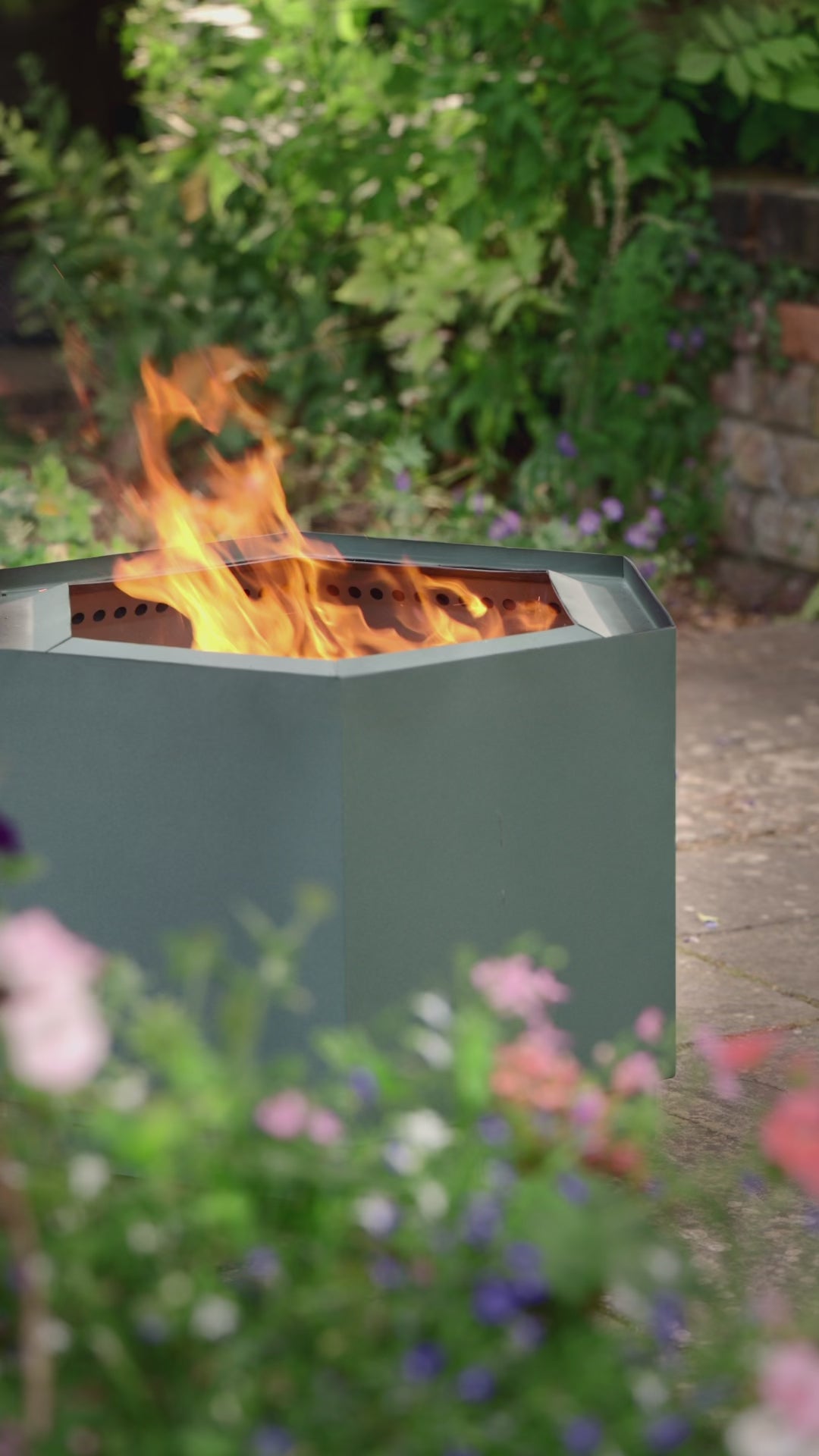 Green Hex Smokeless Fire Pit